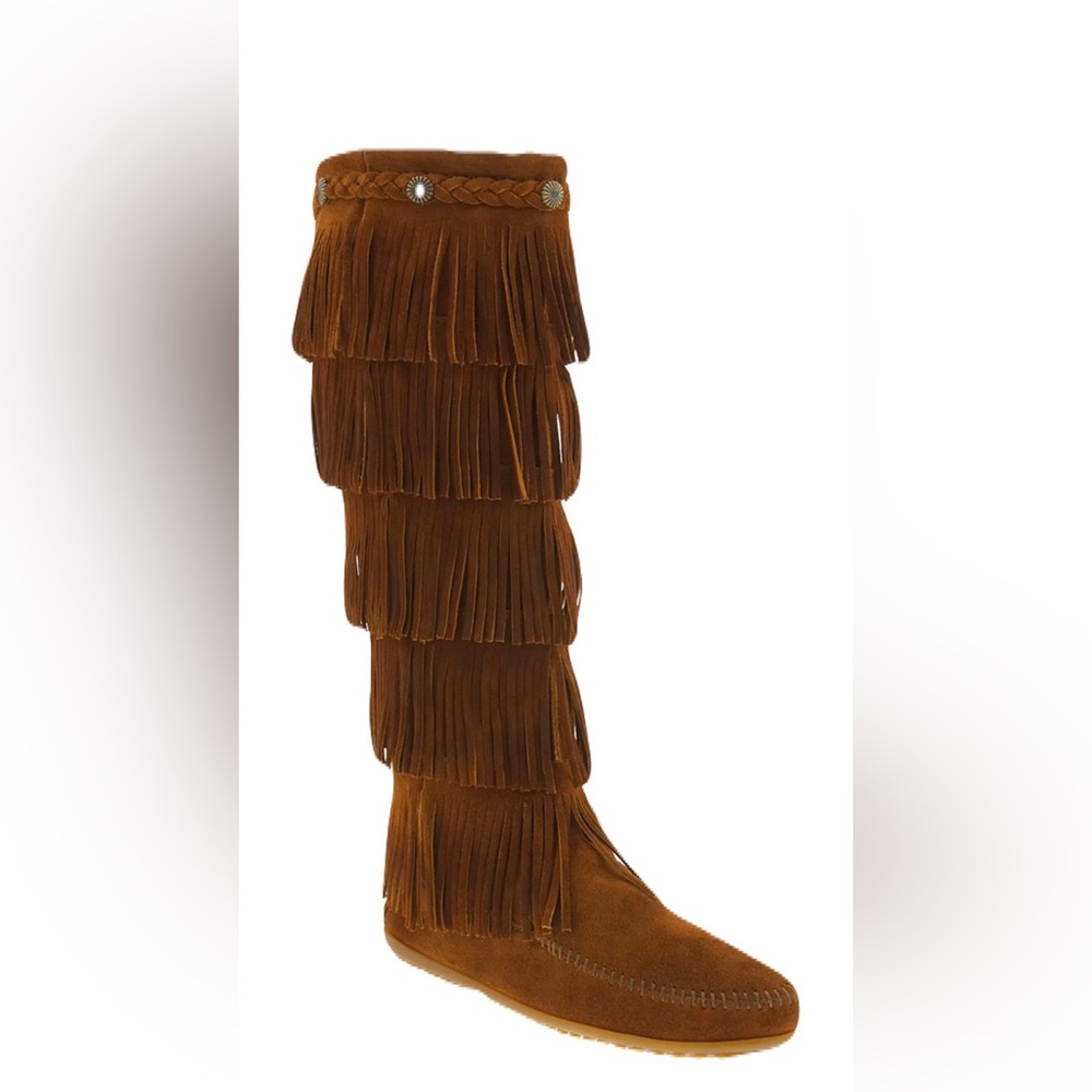 Sold Minnetonka five layer fringe boots